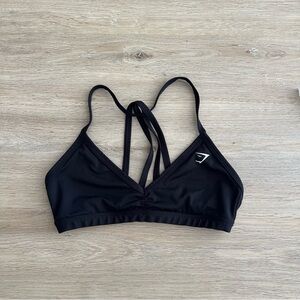 Black Strappy Sports Bra